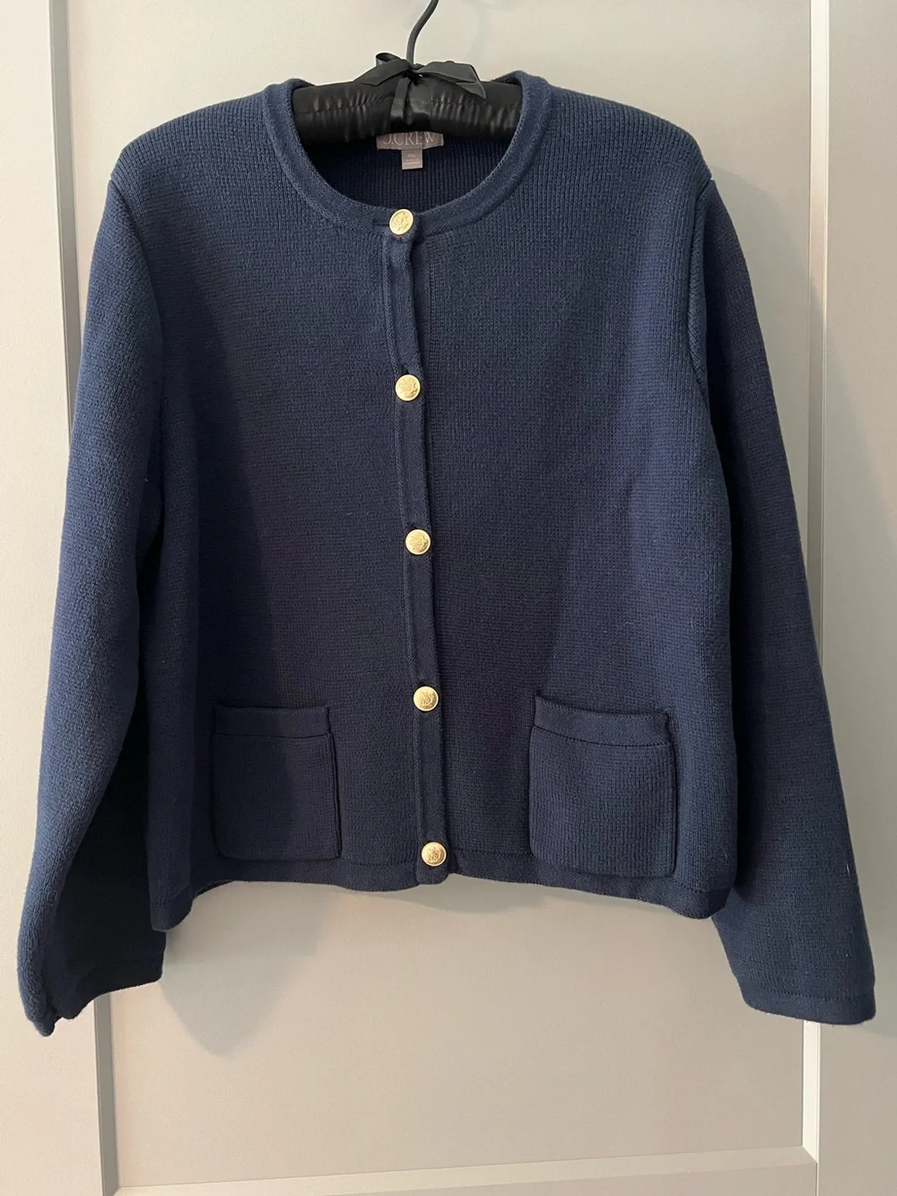 J. Crew Navy Emilie sweater Lady Jacket - XXL